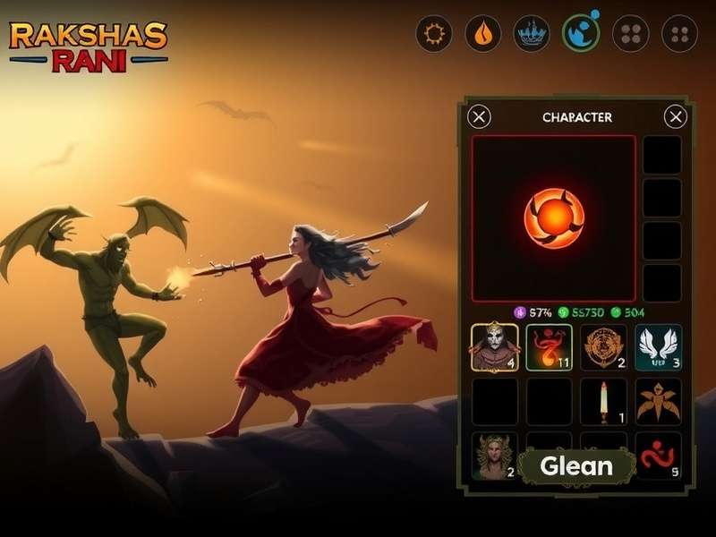 Rakshas Rani gameplay screenshot showing character battling demons